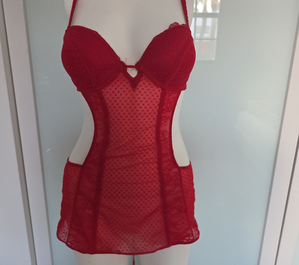 Red Lace Chemise Nightdress - Women Intimates & Sleepwear